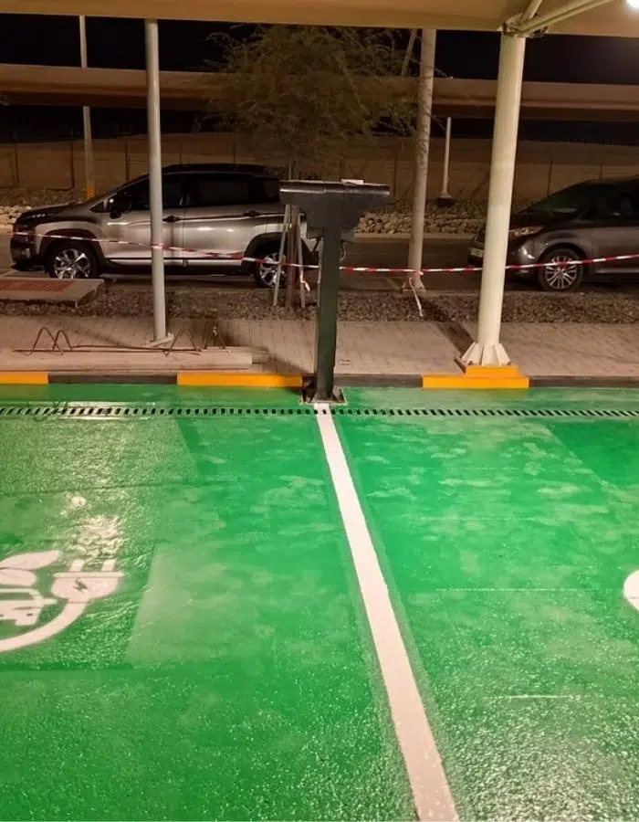Commercial EV charging station installation for businesses in the UAE - Etihad Rail Al Faya