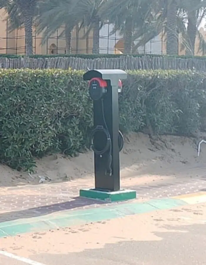 Commercial EV charging station installation for businesses in the UAE - Aldar Liwa Resort