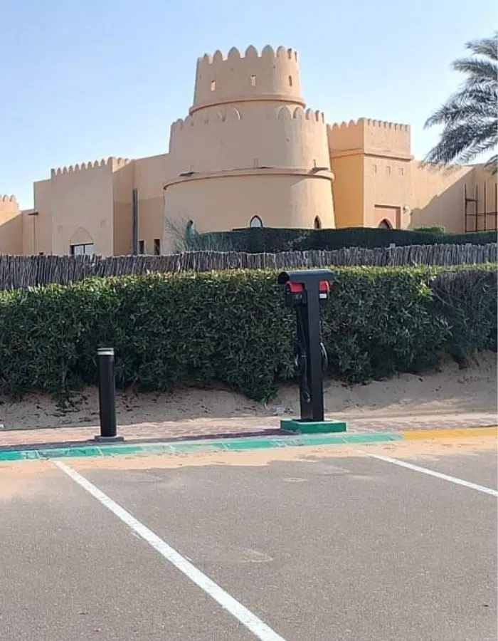 Commercial EV charging station installation for businesses in the UAE - Aldar Liwa Resort