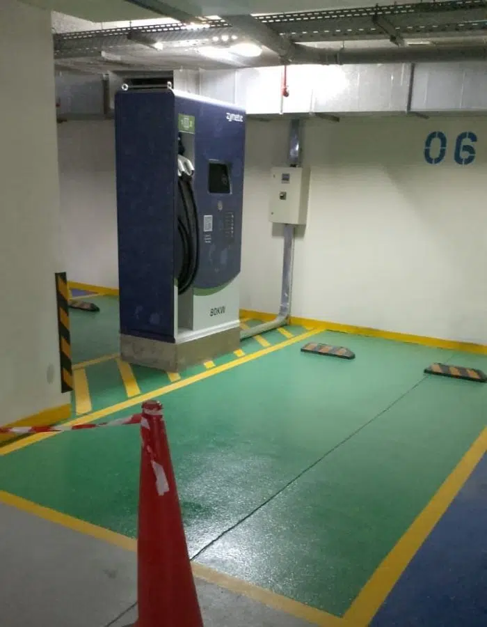 Commercial EV charging station installation for businesses in the UAE - Ramada Plaza by Wyndham Barsha Heights