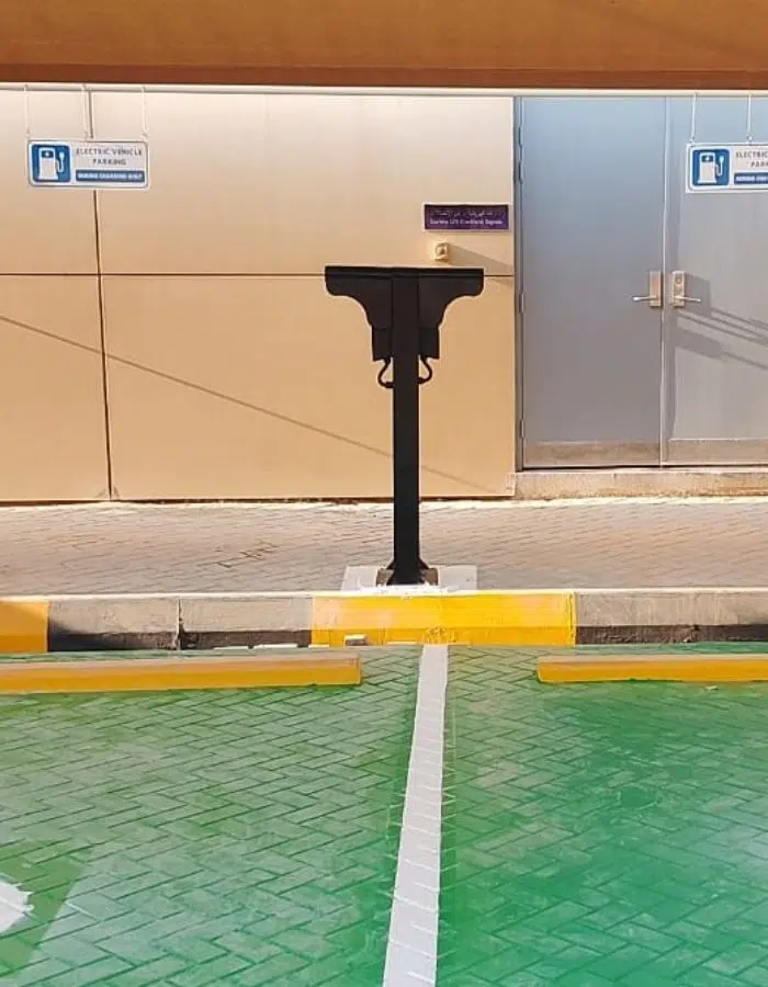 Commercial EV charging station installation for businesses in the UAE - Etihad Rail Mirfa